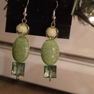 Green earrings